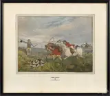 fox hunting scenes by Henry Alken, watercolor, offered Apr 2018