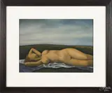 of a sleeping nude by Gary Butson, oil, offered Apr 2018