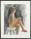 female nude by Gary Butson, mixed media, offered Apr 2018