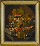 still life with fruit by Severin Roesen, 2008, oil on canvas, offered Apr 2018