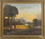 Hudson River view by Charles Henry Miller, oil on canvas, offered Apr 2018