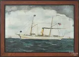 of a steamship by Otto Muhlenfeld, oil on canvas, offered Apr 2018