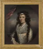 portrait of a woman by Christian Gullager, oil on canvas, offered Apr 2018