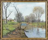 titled The Creek Sellersville by Walter Emerson Baum, oil on canvas, offered Apr 2018