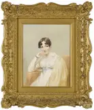 portrait of a woman by James Ward, oil on canvas, offered Apr 2018