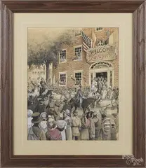 gouache by Egbert Clark, watercolor, offered Apr 2018