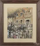 gouache by Egbert Clark, watercolor, offered Apr 2018