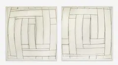 Tabernacle Diptych by Michael Loew, 1964, oil and charcoal on canvas, sold May 2022