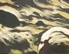 Crater Godin by Lowell Nesbitt, 1969, oil on canvas, sold May 2022