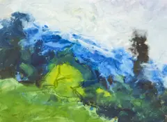 Mountain Slope by Karl Stark, 1967, gouache on paper, sold May 2022