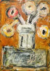 Still Life by Milton Resnick, 1998, acrylic on Arches paper, sold May 2022