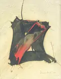 Untitled (Abstract Composition) by Nguyen Ducmanh, 1968, oil on paper, sold May 2022