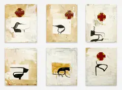 (20th Century) by Scott Kelley, oil, ink, and urethane resin on paper, sold May 2022