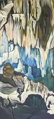 Altamira Cavern (Facing Right Side) by Lowell Nesbitt, 1975, oil on canvas (unstretched), sold May 2022