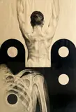 Black Shoulders by Lowell Nesbitt, 1963, graphite, charcoal, and etching ink on paper, sold May 2022
