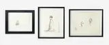 3 Works on Paper by David C. Scher, ink on paper, sold May 2022