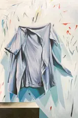 Lavender Robe by Lowell Nesbitt, 1974, oil on canvas, sold May 2022