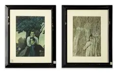 2 Works on Paper by Gladys M Black, watercolor on paper, sold May 2022
