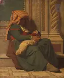 Une jeune romaine et son enfant by Victor Biennourry, Toile d'origine, sold Apr 2023