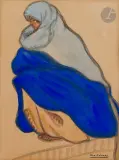 Femme marocaine by Gio Colucci, Aquarelle, sold Apr 2023