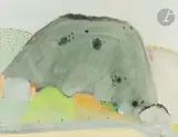La Colline grise by Pierre Humbert, 1969, Aquarelle, sold Apr 2023