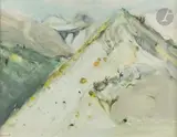Le Champ de craie by Pierre Humbert, 1969, Aquarelle, sold Apr 2023