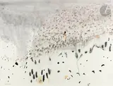 Neige by Pierre Humbert, 1969, Aquarelle, sold Apr 2023