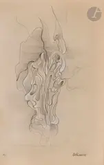 Composition by Hans Bellmer, 1960, Gouache et mine de plomb, sold Apr 2023