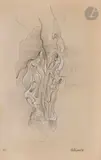 Composition by Hans Bellmer, 1960, Gouache et mine de plomb, sold Apr 2023