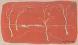 Paysage au pont by Eugène Gabritchevsky, vers 1955, Gouache, sold Apr 2023