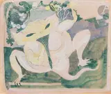 Monstre by Eugène Gabritchevsky, vers 1955, Gouache sur calque, sold Apr 2023