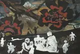 Personnages by Eugène Gabritchevsky, Gouache, sold Apr 2023