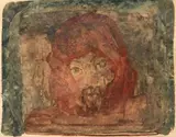 Visage by Eugène Gabritchevsky, Gouache, sold Apr 2023