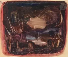 Composition by Eugène Gabritchevsky, Gouache, sold Apr 2023