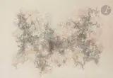 Composition by Bernard Schultze, 1959, Encre et crayons de couleur, sold Apr 2023
