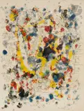 Poésie-peinture by Paul Mayer, 1975, Encre et gouache, sold Apr 2023