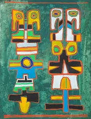 Lourde ascendance by Jacques Soisson, 1974, Gouache, sold Apr 2023