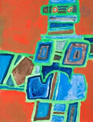 Personnage by Jacques Soisson, 1973, Gouache, sold Apr 2023