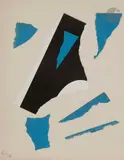 Composition by Raoul Hausmann, 1966, Collage sur papier, sold Apr 2023