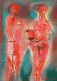 Adam et Eve by Pierre Bosco, 1946, Pastel, sold Nov 2011