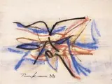 Composition by Bill Parker, 1988, Pastel sur papier marouflé sur toile, sold Nov 2011