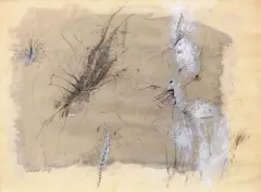 Composition by Unica Zürn, 1955, Aquarelle gouachée, sold Nov 2011