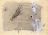 Composition by Unica Zürn, 1955, Aquarelle gouachée, sold Nov 2011