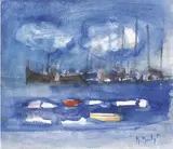 Marine by Marcel Mouly, 1974, Aquarelle, sold Sep 2011