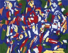 Football 1ere mi-temps » by Jacques Mennessons, 1960, Gouache sur papier, sold Sep 2011