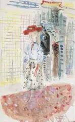 Jeune fille à Menton by Kostia Terechkovitch, 1952, Aquarelle, sold Jun 2011