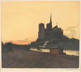 Nu aux bas noirs by Joseph Victor Roux Champion, Eau-forte et aquatinte signée, sold May 2011