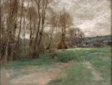 La clairière by Léon Augustin Lhermitte, Pastel, sold May 2011