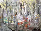Jardin à Furnes by Jean Le Mayeur, 1918, Gouache, sold May 2011