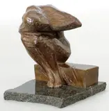 L'hiver by Georges Oudot, Bronze à patine brun clair, sold May 2011